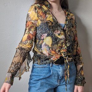 Alberto Makali Vintage 90s Silk Shirt